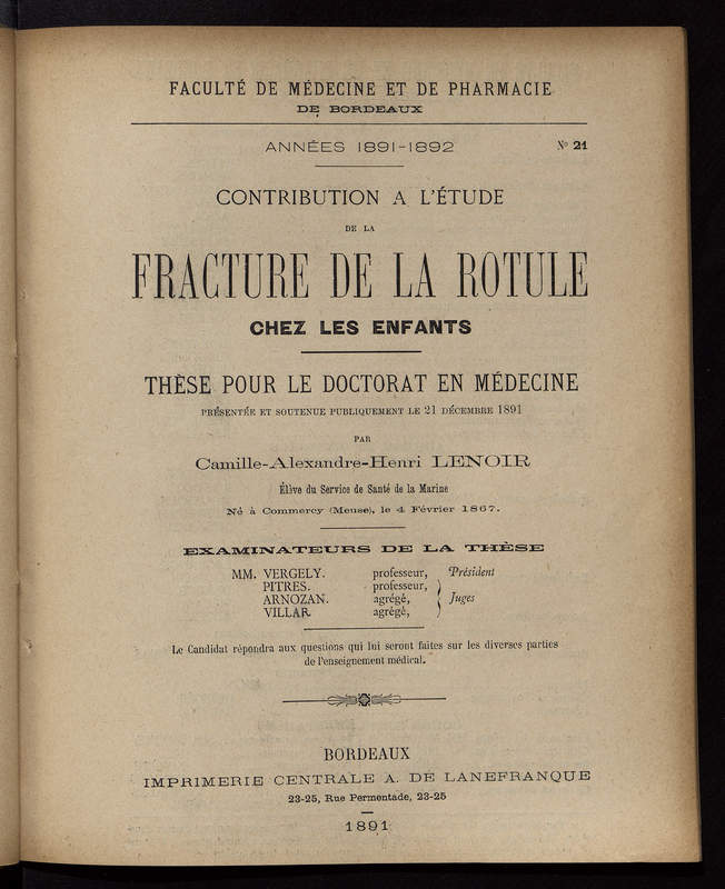 Contribution A L Etude De La Fracture De La Rotule Chez Les Enfants Babordnum